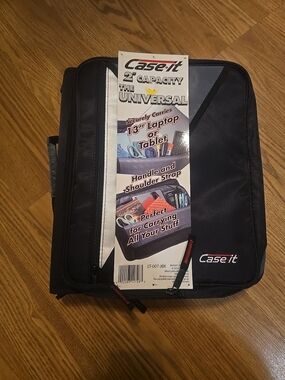Case-It 2" Capacity Universal Binder - Black with Silver Accent
